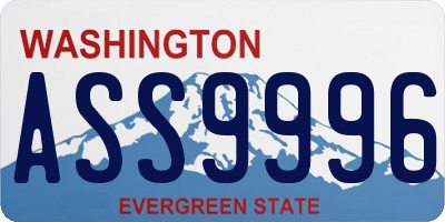WA license plate ASS9996
