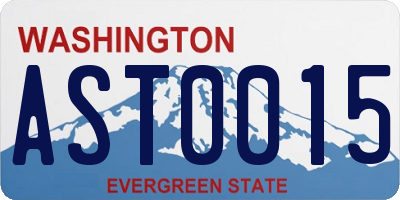 WA license plate AST0015