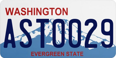 WA license plate AST0029