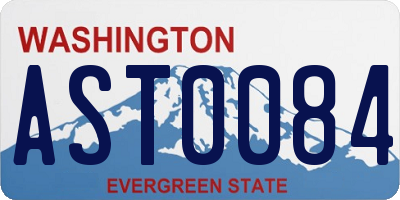WA license plate AST0084