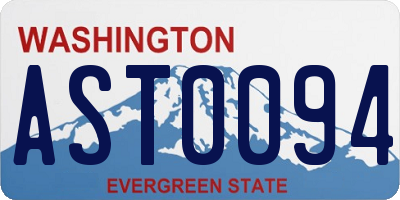 WA license plate AST0094