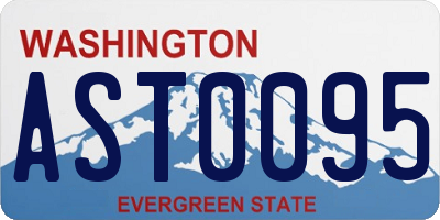 WA license plate AST0095