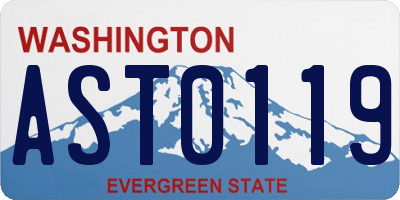 WA license plate AST0119