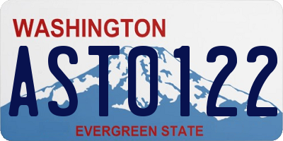 WA license plate AST0122