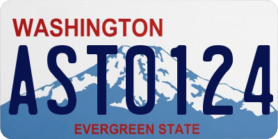 WA license plate AST0124