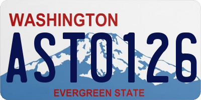 WA license plate AST0126