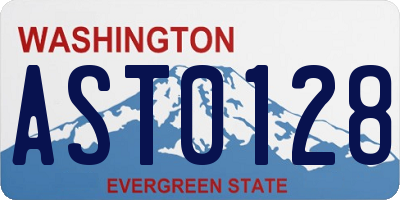 WA license plate AST0128