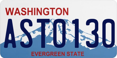 WA license plate AST0130