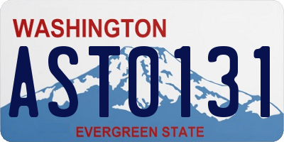 WA license plate AST0131