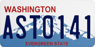 WA license plate AST0141