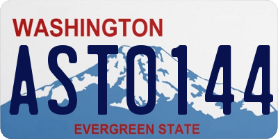 WA license plate AST0144
