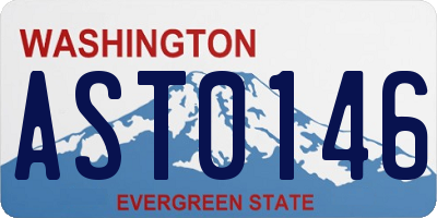 WA license plate AST0146