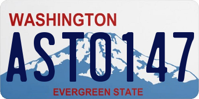 WA license plate AST0147
