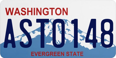 WA license plate AST0148