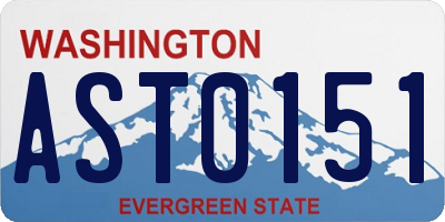 WA license plate AST0151