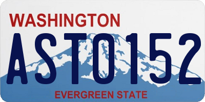 WA license plate AST0152