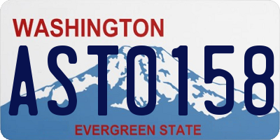 WA license plate AST0158