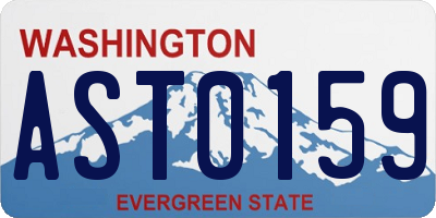 WA license plate AST0159