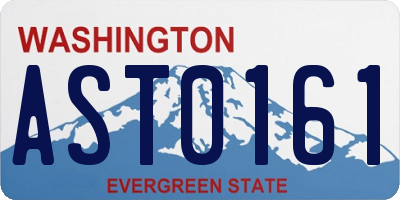 WA license plate AST0161