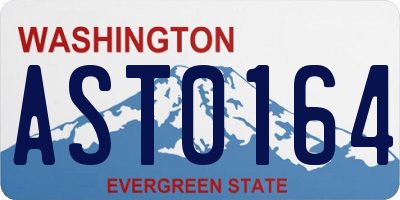 WA license plate AST0164