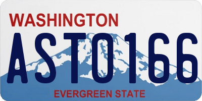 WA license plate AST0166