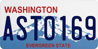 WA license plate AST0169