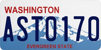 WA license plate AST0170