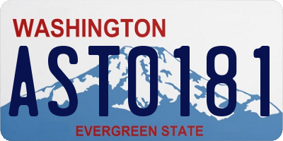 WA license plate AST0181