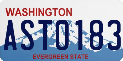 WA license plate AST0183