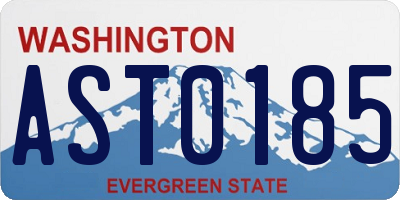 WA license plate AST0185