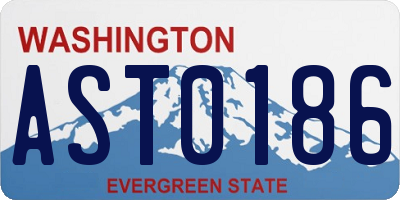 WA license plate AST0186
