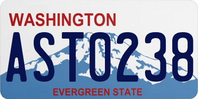 WA license plate AST0238