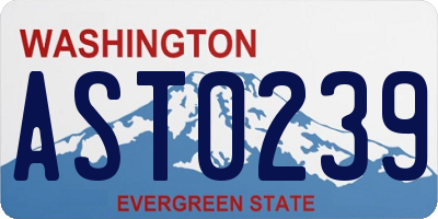 WA license plate AST0239