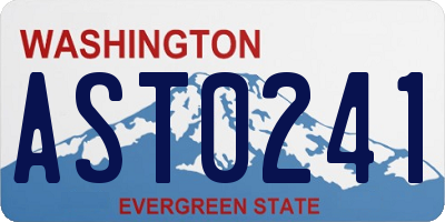 WA license plate AST0241