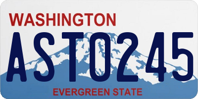 WA license plate AST0245