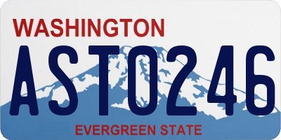 WA license plate AST0246