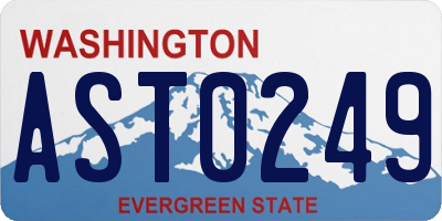 WA license plate AST0249