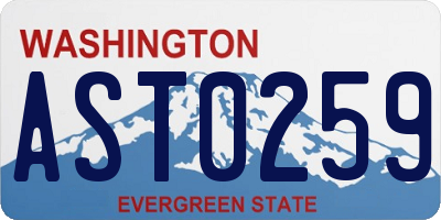 WA license plate AST0259