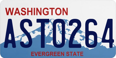 WA license plate AST0264