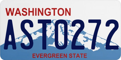 WA license plate AST0272