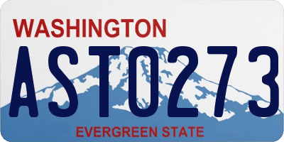 WA license plate AST0273