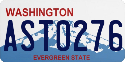 WA license plate AST0276