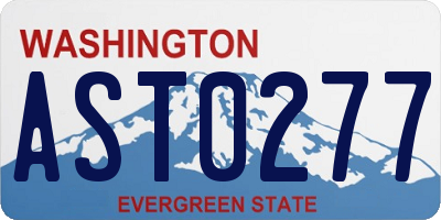 WA license plate AST0277
