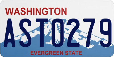 WA license plate AST0279