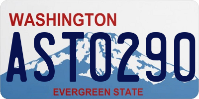 WA license plate AST0290