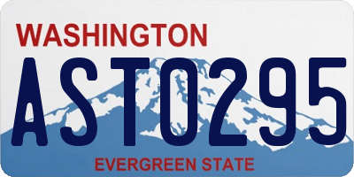 WA license plate AST0295