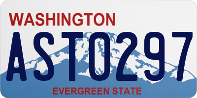 WA license plate AST0297