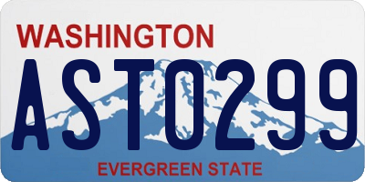 WA license plate AST0299