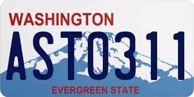 WA license plate AST0311