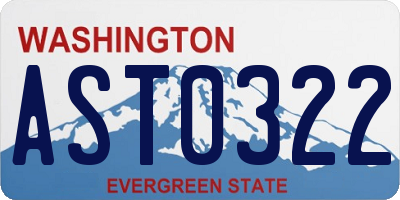 WA license plate AST0322